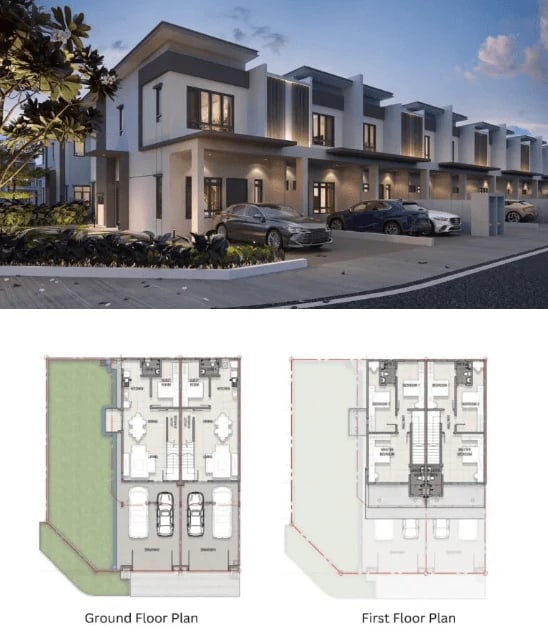 Fraser Height 双层 Terrace House floor plan