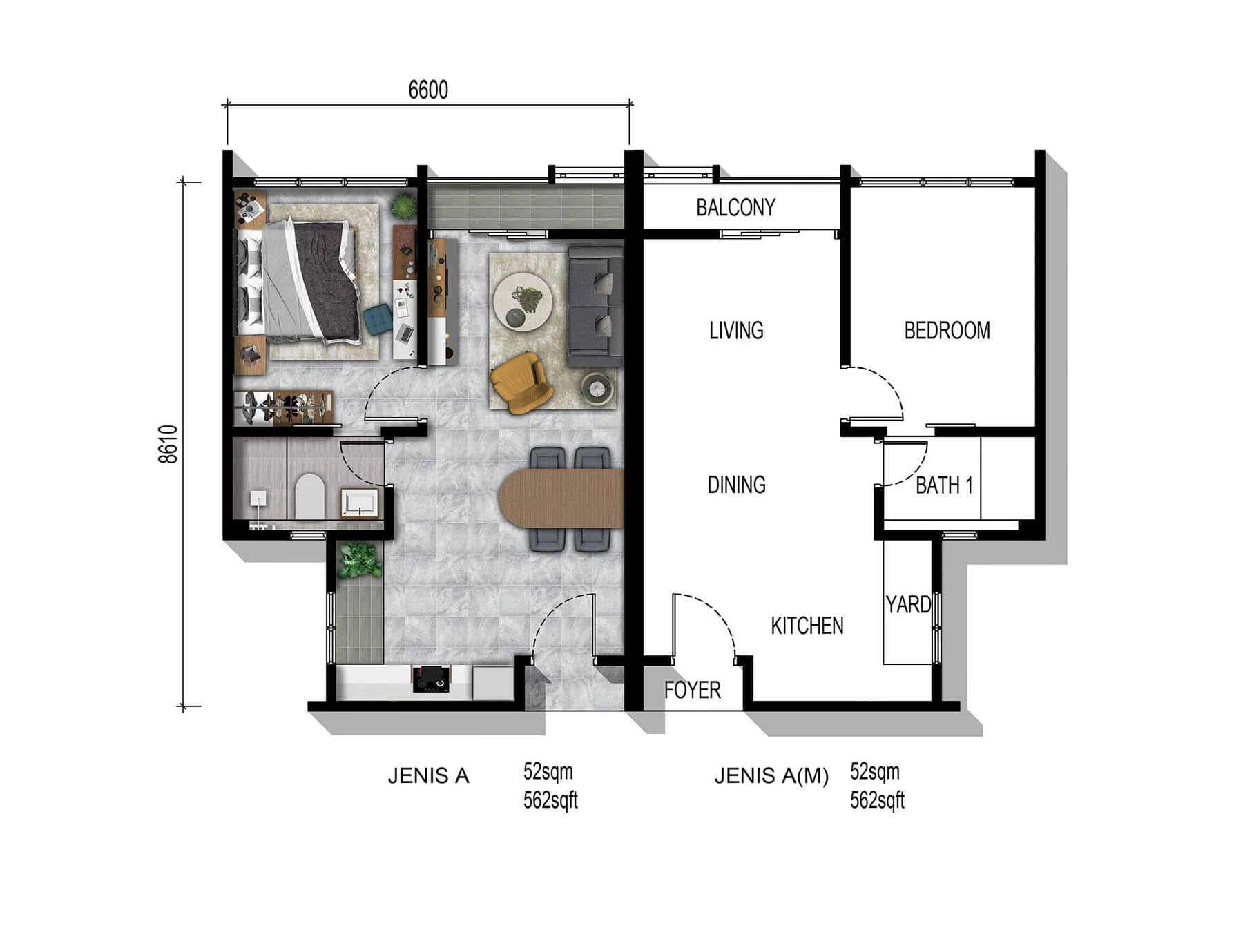 Parkland By The River Type A floor plan