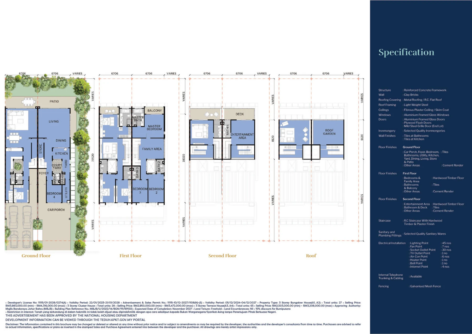 Senibong Hills Bungalow floor plan